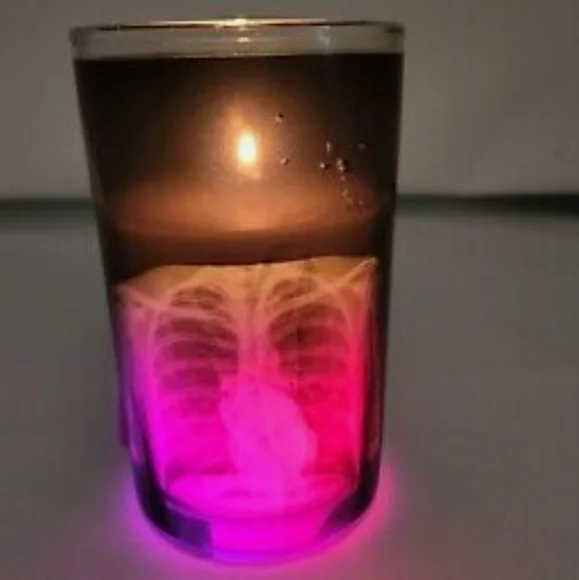 2X COLOR CHANGING BRAIN RIB CAGE SKELTON HALLOWEEN CANDLES - Picture 5 of 10